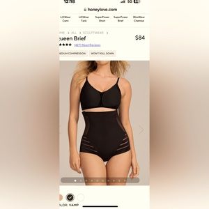 HoneyLove SculptWear Queen Brief in black. Size L. No straps. Never been used 🌸